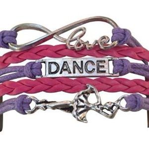 Girls Dance Infinity Bracelet - Purple & Pink